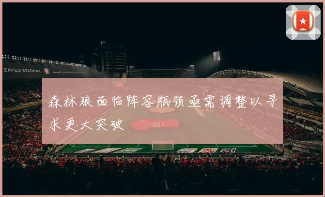 森林狼面临阵容瓶颈亟需调整以寻求更大突破